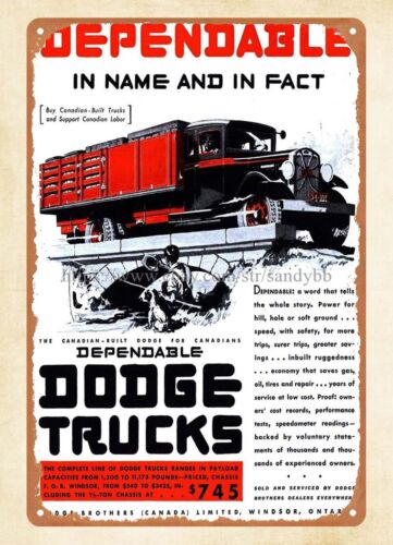 Vintage Collectibles Store - Targa in metallo con camion del