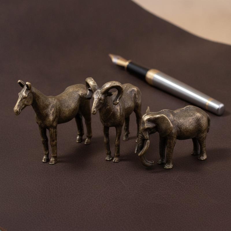 Vintage Collectibles Store - Statuette di Animali in Ottone Massiccio: